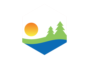 Kawartha Lakes Flag Hexagon Shape flag