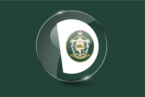 Kitchener Flag Glossy Round Button flag