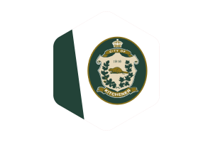 Kitchener Flag Rounded Hexagon Shape flag