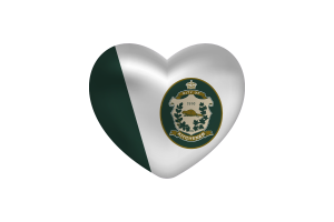  Love of Kitchener Heart Shape flag