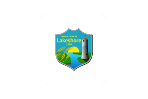 Lakeshore Flag Square Rounded Shape flag