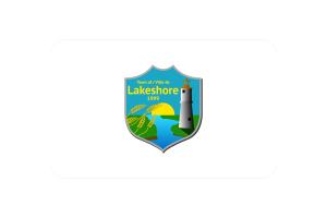 Lakeshore Flag Rounded Rectangle Vector Illustration flag