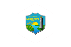 Lakeshore Flag Rounded Hexagon Shape flag