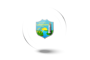 Lakeshore Flag Glossy Round Button flag