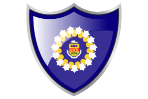 Écu avec Drapeau d'Oshawa flag