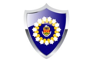 Drapeau d'Oshawa avec Écu Médiéval flag