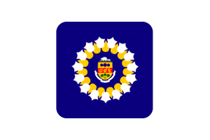 Drapeau d'Oshawa forme carrée arrondie flag