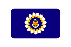 Illustration vecteur du drapeau d'Oshawa forme rectangle arrondi flag