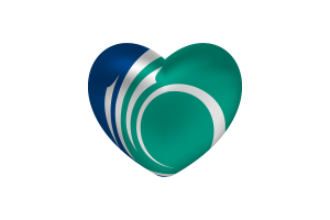 Amour d'Ottawa forme cœur flag