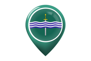 Peterborough Flag Map Pin Icon flag