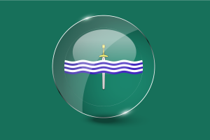 Peterborough Flag Glossy Round Button flag