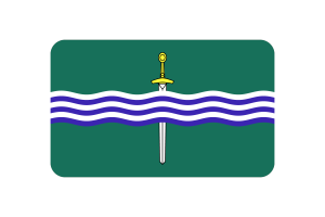 Peterborough Flag Rounded Rectangle Vector Illustration flag