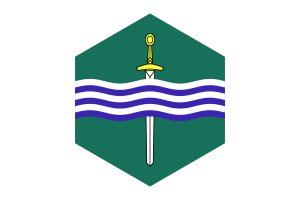 Peterborough Flag Hexagon Shape flag