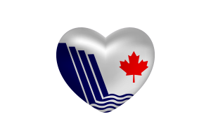  Love of Scarborough Heart Shape flag