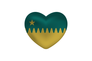  Love of Sudbury Heart Shape flag