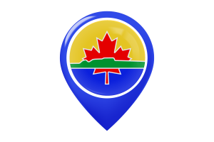 Thunder Bay Flag Map Pin Icon flag