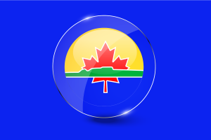 Thunder Bay Flag Glossy Round Button flag