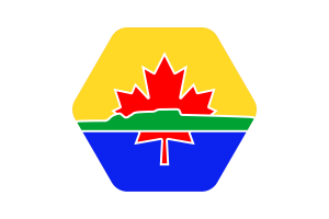 Thunder Bay Flag Illustration Hexagon Rounded Shape flag