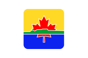 Thunder Bay Flag Square Rounded Shape flag