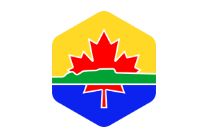 Thunder Bay Flag Rounded Hexagon Shape flag