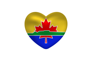  Love of Thunder Bay Heart Shape flag
