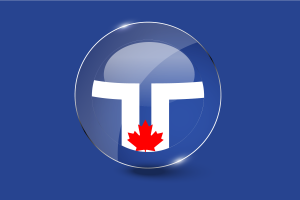 Toronto Flag Glossy Round Button flag