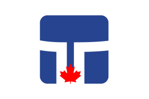 Toronto Flag Square Rounded Shape flag