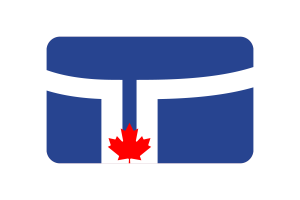 Toronto Flag Rounded Rectangle Vector Illustration flag