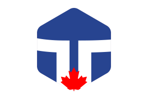 Toronto Flag Rounded Hexagon Shape flag