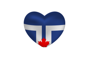  Love of Toronto Heart Shape flag