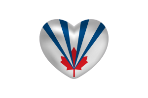  Love of Vaughan Heart Shape flag