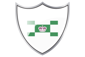 Escudo con la bandera de Charlottetown flag