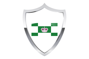 Bandera de Charlottetown con escudo medieval flag