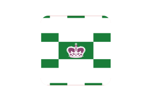 Forma cuadrada redondeada de la bandera de Charlottetown flag