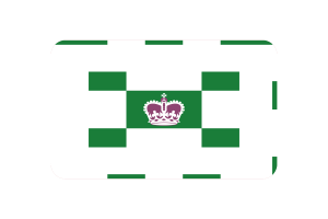 Ilustración vectorial de rectángulo redondeado de la bandera de Charlottetown flag