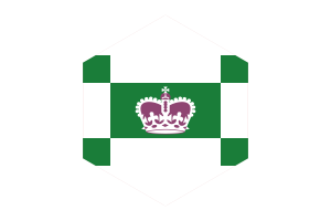 Forma hexagonal de la bandera de Charlottetown flag