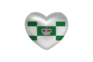 Corazón de amor de Charlottetown flag