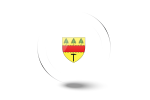 Bouton Rond Brillant Drapeau de Chibougamau flag
