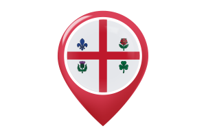 Icône Épingle de Carte Drapeau de Montréal flag