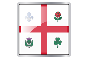 Icône carrée du drapeau de Montréal flag