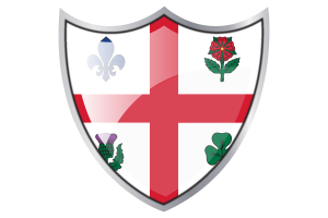 Bouclier avec le drapeau de Montréal flag