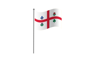 Drapeau flottant de Montréal flag