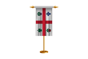 Drapeau cérémoniel de Montréal vectoriel gratuit flag