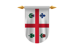 Images vectorielles de l'emblème du drapeau de Montréal flag