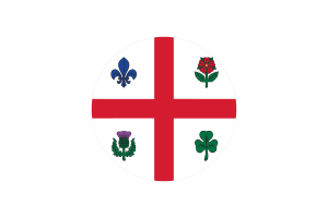 Drapeau de Montréal cercle vectoriel gratuit flag
