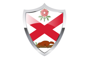 Montreal Flag with Medieval Heater Shield flag