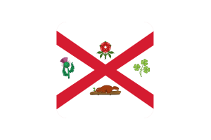 Montreal Flag Square Rounded Shape flag