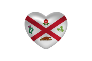  Love of Montreal Heart Shape flag