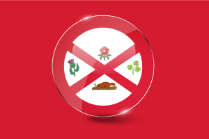 Montreal Flag Glossy Round Button flag