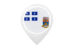 Quebec Flag Map Pin Icon flag